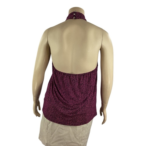 Michael Michael Kors Cerise Animal Print Halter Top Size 1X - Picture 5 of 7